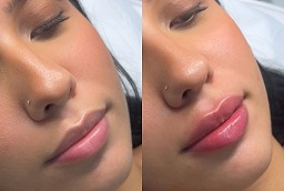 صوربعد و قبل حقن الفيلر للشفتين