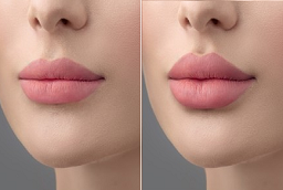 After and Before Fotona 4D Lip Augmentation